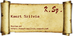 Kaszt Szilvia névjegykártya
